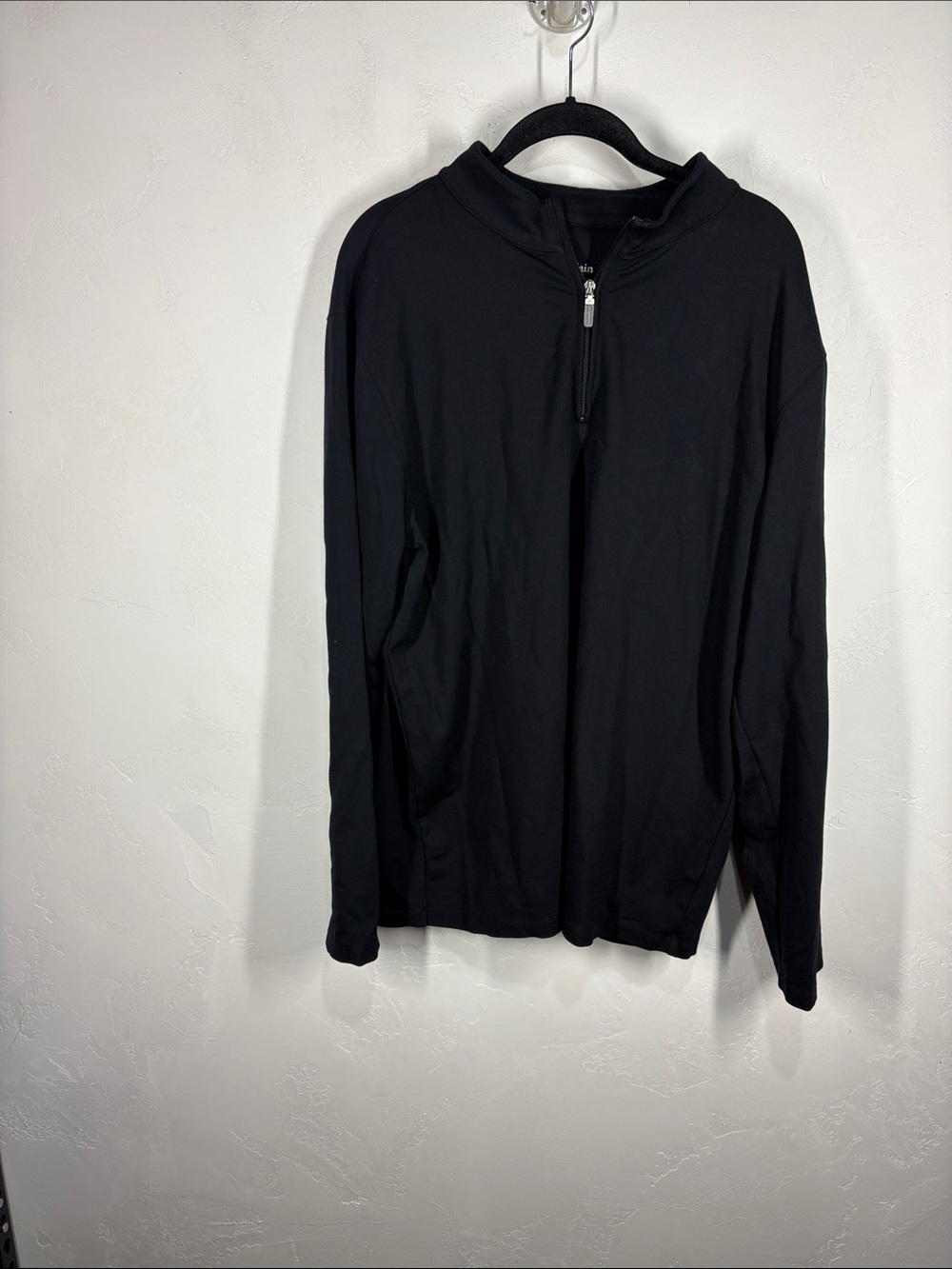 Mizzen+Main Men's Black Quarter-Zip Top size XL